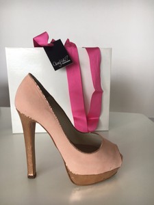 pink platform court shoes