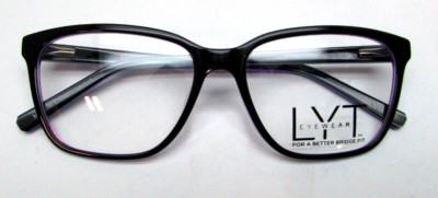 LYT EYEWEAR LT04 C1 Black/Purple Full Rim Optical Frame w/ Soft Case 53/15-135