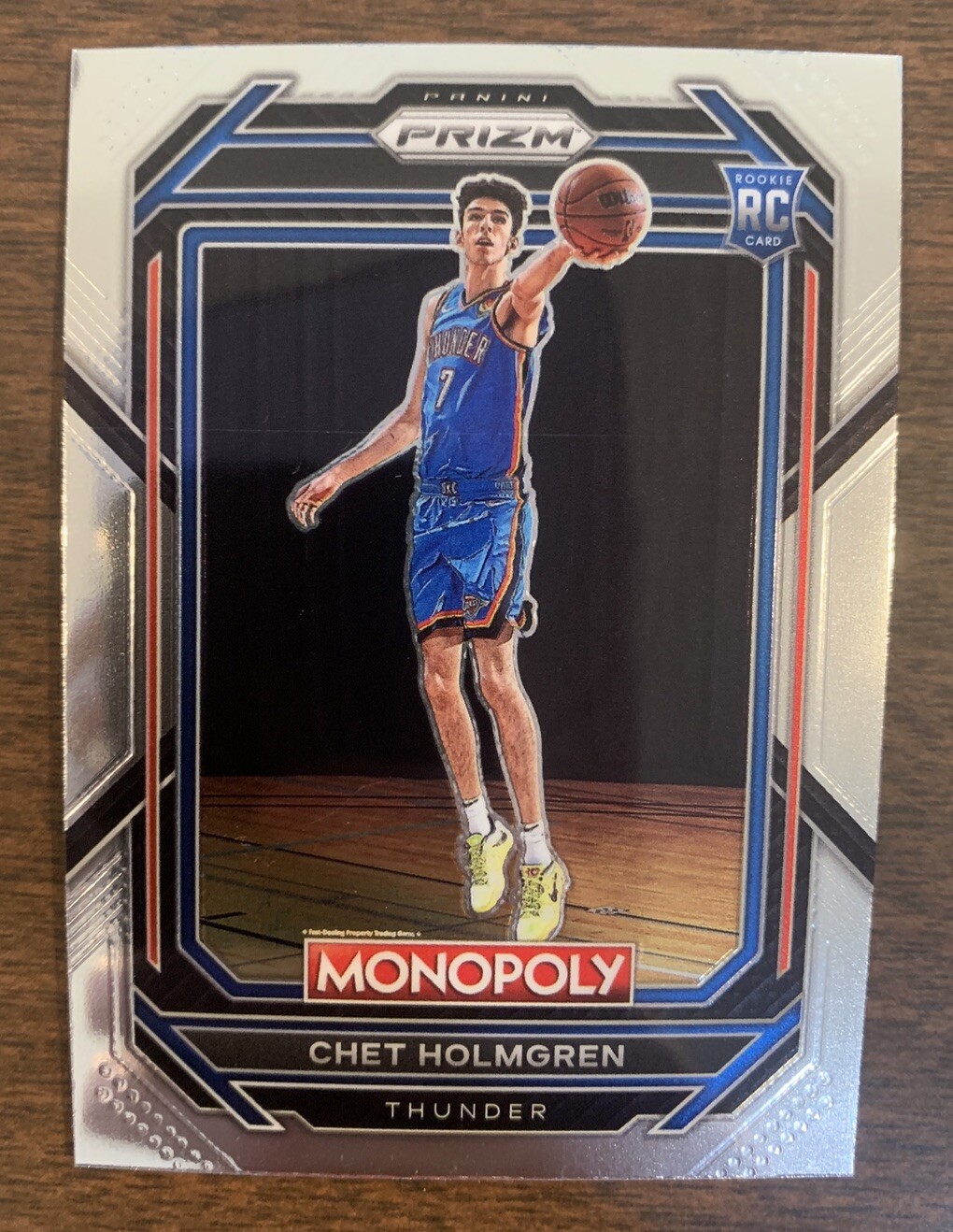 2022-23 Chet Holmgren Monopoly Panini Prizm Base Rookie RC Card # 63, NBA