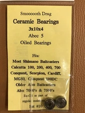 Shimano Calcutta 100, 200, 400, 700 Ceramic Hybrid Ball Bearings By Smooth Drag