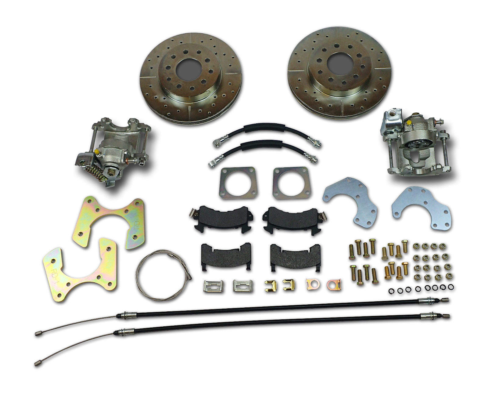 6477 GM 10 12 bolt rear axle end disc brake conversion kit with parking brake eBay