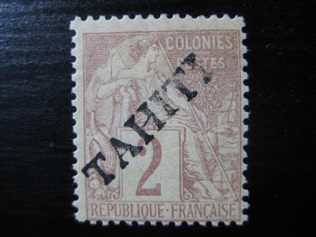 Tahiti様① TAHITI FRENCH COLONY Sc. #6 rare mint stamp! SCV $3,200.00