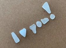 I    YOU Beach Sea Glass White Heart Seaglass Natural Letter Shaped Anniversary
