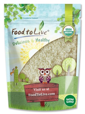 Organic Basmati White Rice   Non-GMO, Raw, Non-Irradiated, Kosher, Vegan, Bulk