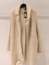 Beautiful Authentic Maje Beige Magnum Knitted Cardigan Coat T1/small Nwts $950