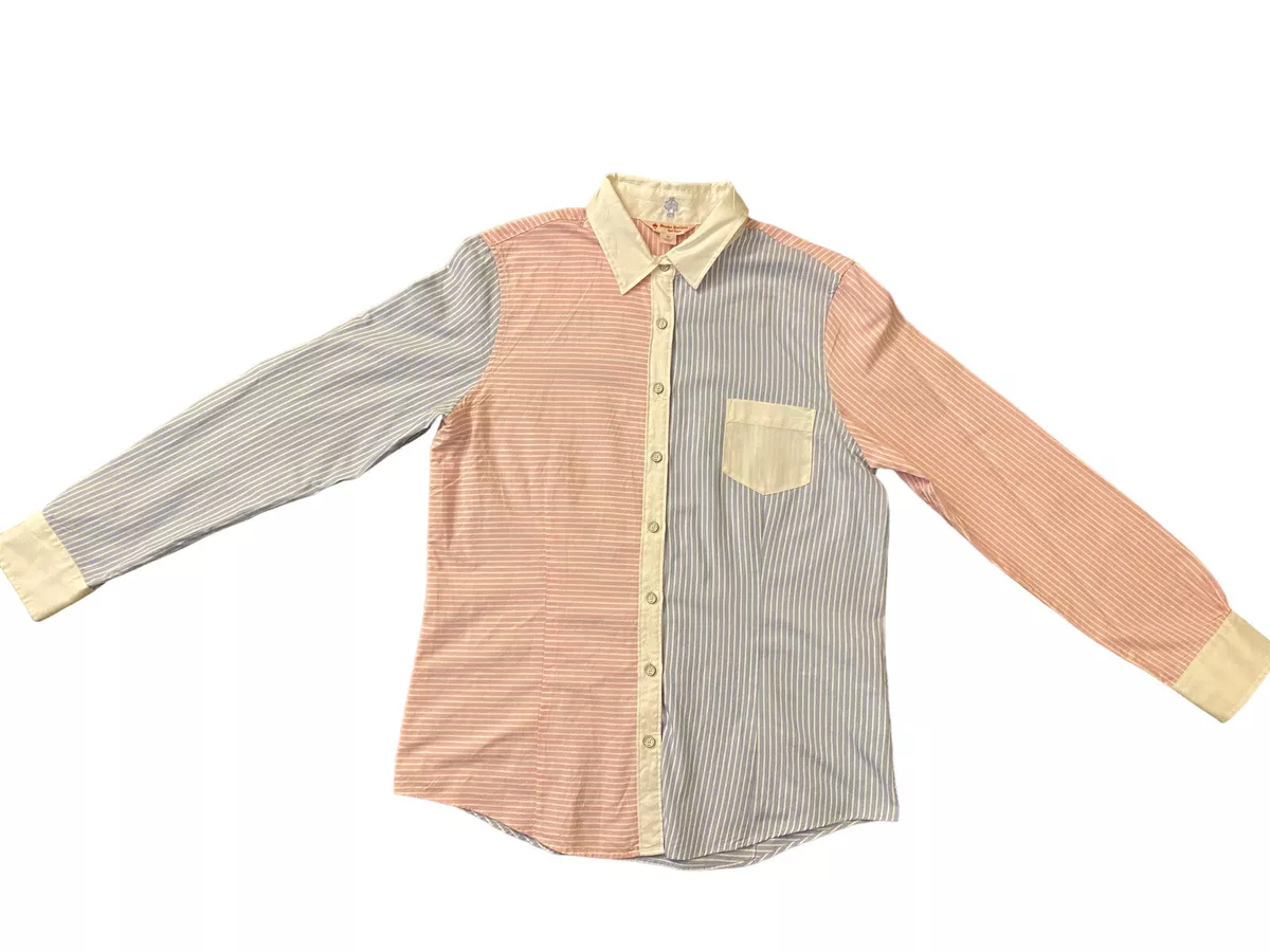 Brooks Brothers Red Fleece Button Down Shirt Women Size 10 Pink