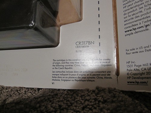 HP CR317BN CN045AN Black Ink Cartridge Genuine OEM NEW # 950XL - Afbeelding 3 van 4