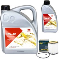 MotoröL Set Febi SAE 5W-40 6 Liter + ÖLfilter FüR BMW 4 Cabriolet 428I 245 PS