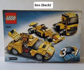LEGO 4939 - Creator - Cool Cars - 3 in 1 - 100% Complete w/Instructions and Box.