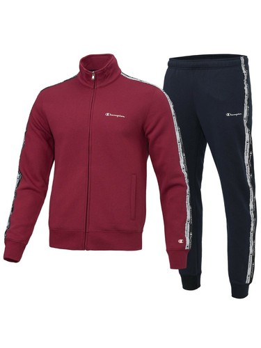 CHAMPION TUTA UOMO COTONE FELPATO DOPPIA BANDA art. 216692 VS516 | eBay