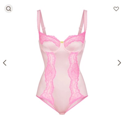 skims stretch satin lace Balconette brief bodysuit Size XS skims stretch satin lace Balconette brief bodysuit Size XS