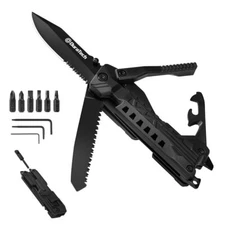 DURATECH 20 in1 Multitool Pocket Knife Safety Locking Screwdriver Saw Multi Tool
