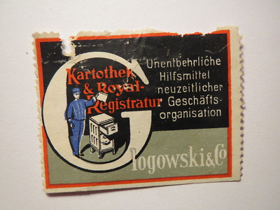 Logowski & Co. - Kartothek & Royal-Registratur / Reklamemarke