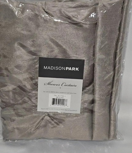 Madison Park LAUREL Tela Cortina de Ducha Champiñón Taupe MP70-438 72x72 Nuevo - Imagen 2 de 2