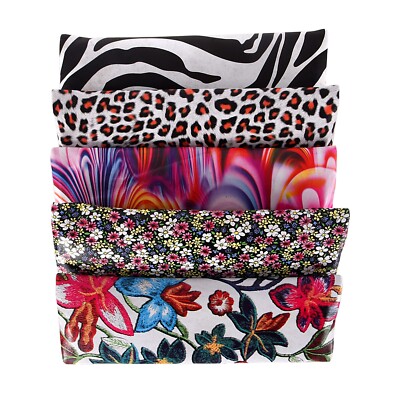 Blumendruck Leder Reißverschluss Kosmetik leicht Make-up Etui Bleistift Stift Brillenetui