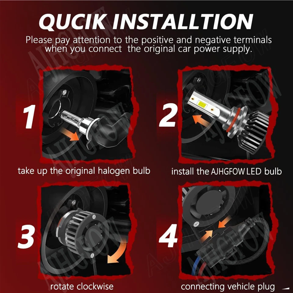 LED Lamp Kit Fog Bulbs High Low Beam For Acura RDX 2013 - 2015 ILX 2013 - 2021 Foto 4 de 4