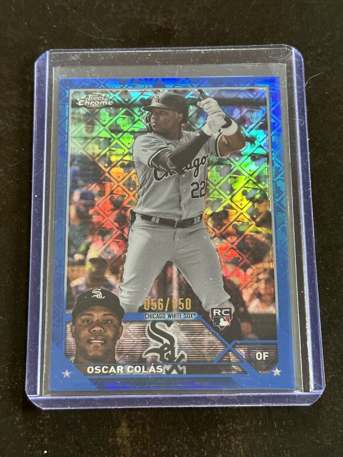 2023 Topps Chrome Logofractor Oscar Colas RC Blue /150 Chicago White Sox