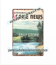 1961 Pennsylvania hunting wildlife sportsman STONE VALLEY tin sign plaque 