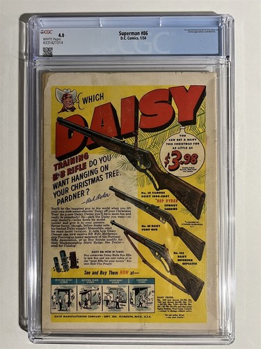 APLICACIÓN SUPERMAN #86 DC COMICS EDAD DE ORO 1954 CGC 4.0 CALIFICADO MR MXYZTPLK - Imagen 2 de 2