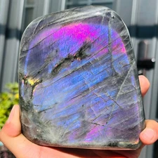 1000g Natural Purple Flash Labradorite Quartz Crystal Freeform Mineral Healing