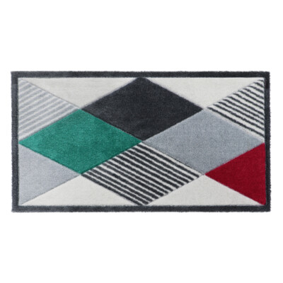 JVL SOLEMATE handgeschnitzte Edelstein-Fußmatte, 57 x 100 cm