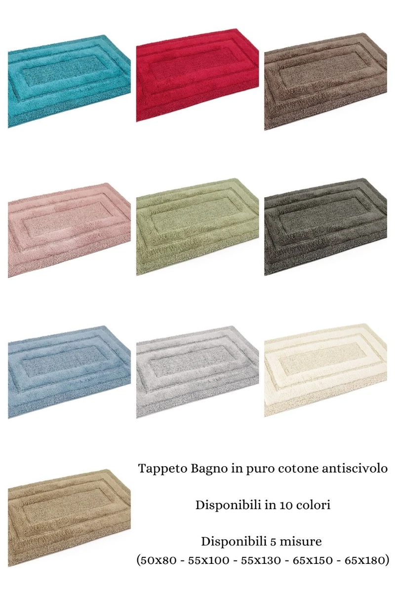 Tappetino da bagno in spugna 100% cotone 800 grammi m2. Lampone | Leroy Merlin