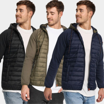 Indicode Herren Kapuzenjacke Übergangsjacke Roja in 3 Farben ganz leichte Ware