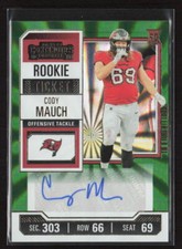 2023 Panini Contenders #169 Cody Mauch Green Laser Rookie Auto