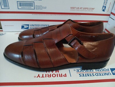 BRASS BOOTS 93456 03 SY LEATHER SHOES MENS SIZE 12 MADE IN SPAIN