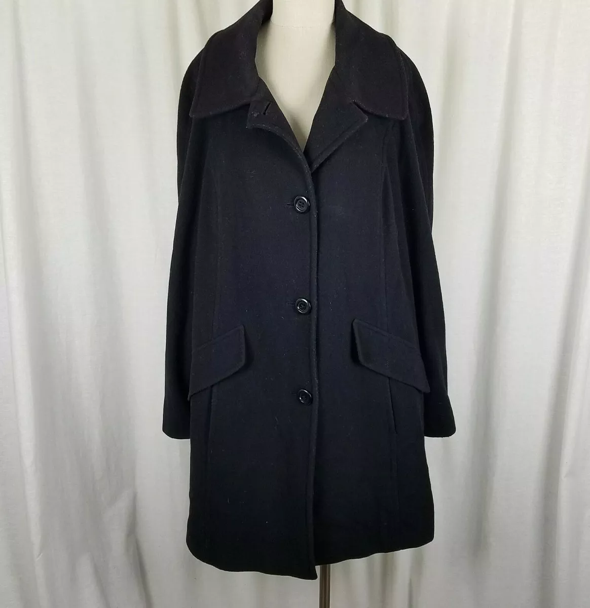 London fog black wool clearance coat