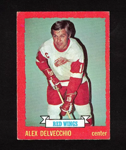 1973-74 ALEX DELVECCHIO #1 VG-EX OPC Red Wings HALL OF FAME Star NHL Hockey Card