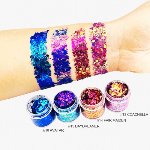 Multi Chrome Eyeshadow Pigments Long Lasting Chameleon Glitter Sequin Eye Shadow - Picture 6 of 36