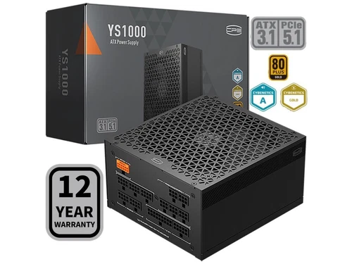 PCCOOLER CPS YS1000 Fully Modular Power Supply, 80 PLUS Gold 1000W PSU, 12V-2x6