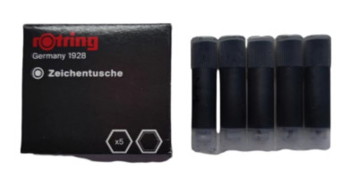 Ink Cartridge Rotring Isograph Pen Black Refill Technical Drawing Paper 4 Box