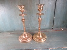 Paire de BOUGEOIRS anciens bronze, laiton 19 éme antiquité française 