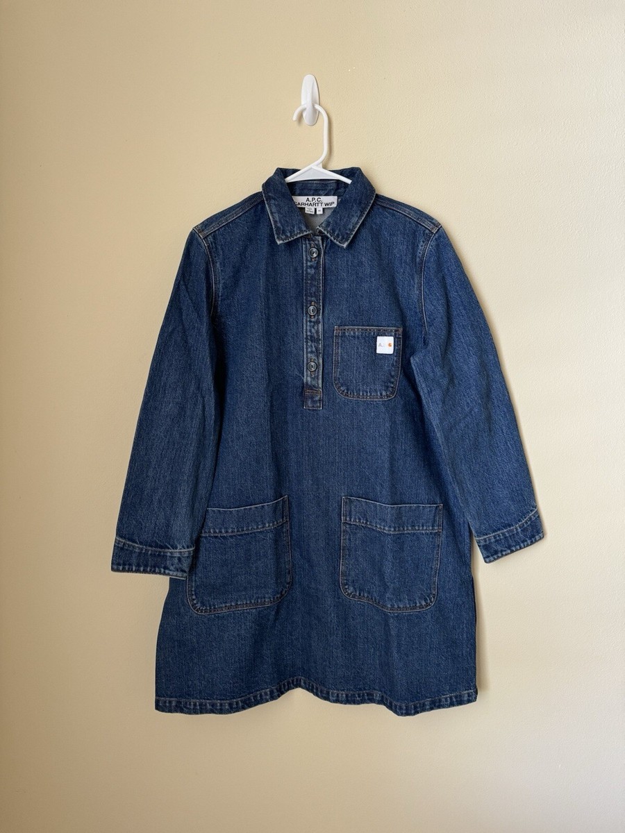 A.P.C. x Carhartt Aurelia Denim Dress Blue 40 | eBay