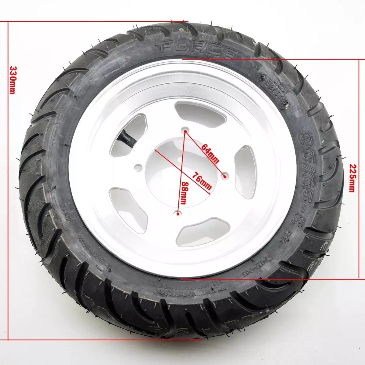 90 65 8 Tire Vacuum Rim Wheel Electric Scooter Pocket Bike Mini