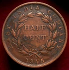 Photo of a 1845 East India Company 1/2 Cent from an eBay listing that sold on Apr 26, 2026