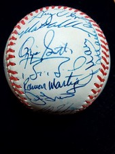 1990 ALL-STAR GAME BASEBALL SIGNED BY (31) INC BONDS, SANDBERG, GWYNN (BECKETT)