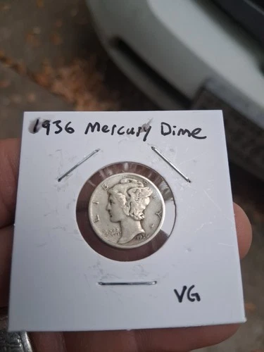 1936-P Mercury Dime 10c Good Circulated Condition 90% Silver