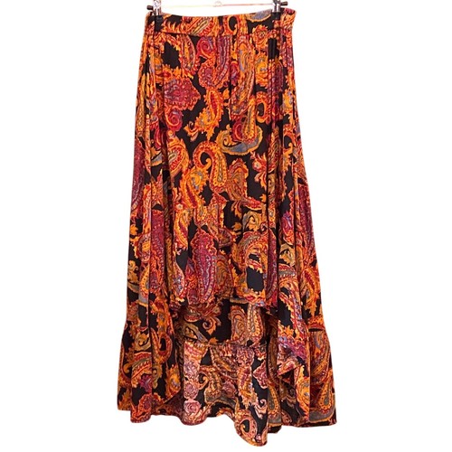 Vintage Earthbound Trading Co High Low Maxi Skirt Boho Bohemian Paisley Print
