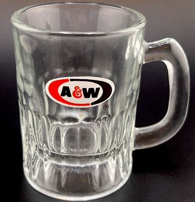 Vintage A&W 3.25 Inch Glass Mug Collectable Root Beer Cup