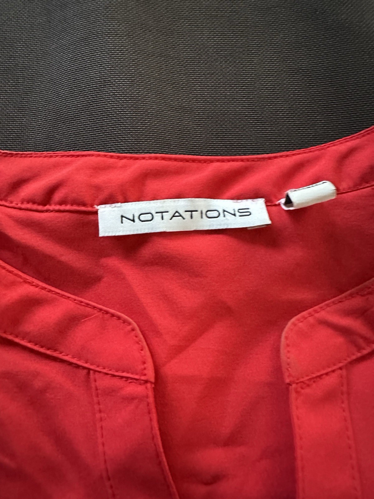 Notations Women’s Red Button Front Blouse Size XL… - image 5