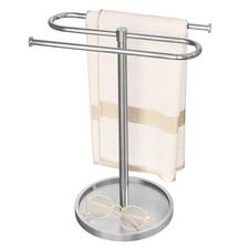 Hand Towel Holder Countertop SShape Stainless Steel Stand Brushed Nickel