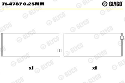 GLYCO 71-4787 0.25mm Pleuellager für BOVA,DAF,GINAF,IRIZAR,KENWORTH,SOLARIS,TATR