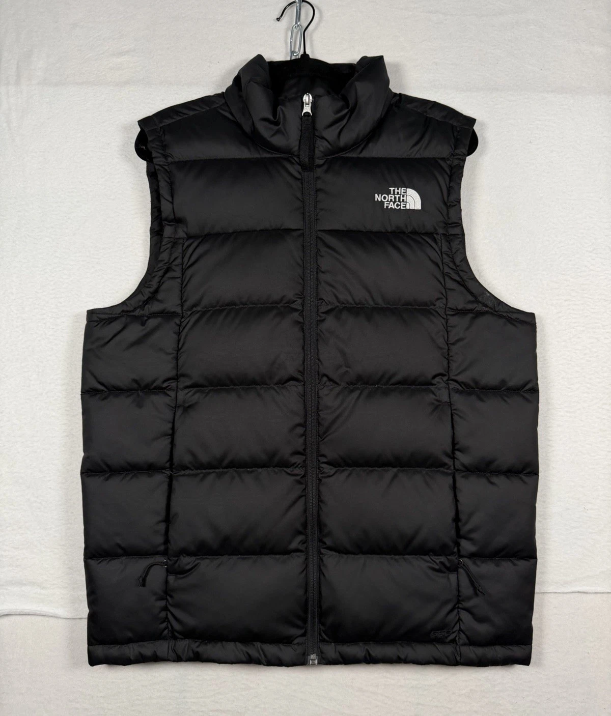 The North Face Vest Mens Medium Black 550 Puffer Insulated Hiking