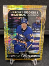 Mattias Samuelsson 2021-22 O-Pee-Chee Platinum Seismic Gold /50 #264 Sabres RC