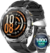 🔥 1.7" Military Smart Watch Men (Call Receive/Dial) Tactical Fitness Tracker