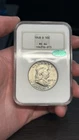 1948 D MS64 CAC franklin half Older Fatty Holder