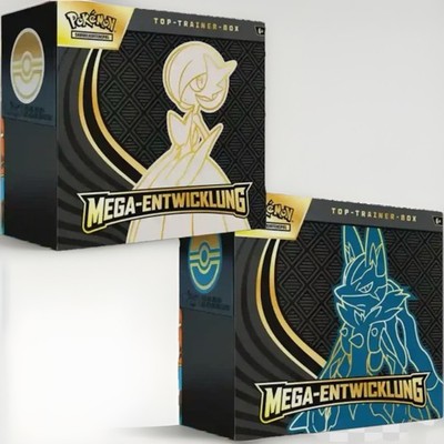 Mega Entwicklung Top Trainer Box Pokemon TCG Deutsch Neu OVP Sealed Booster OVP